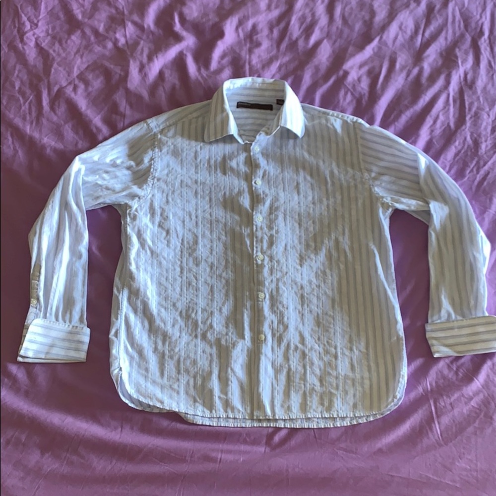 Perry Ellis Button Down stripes Large